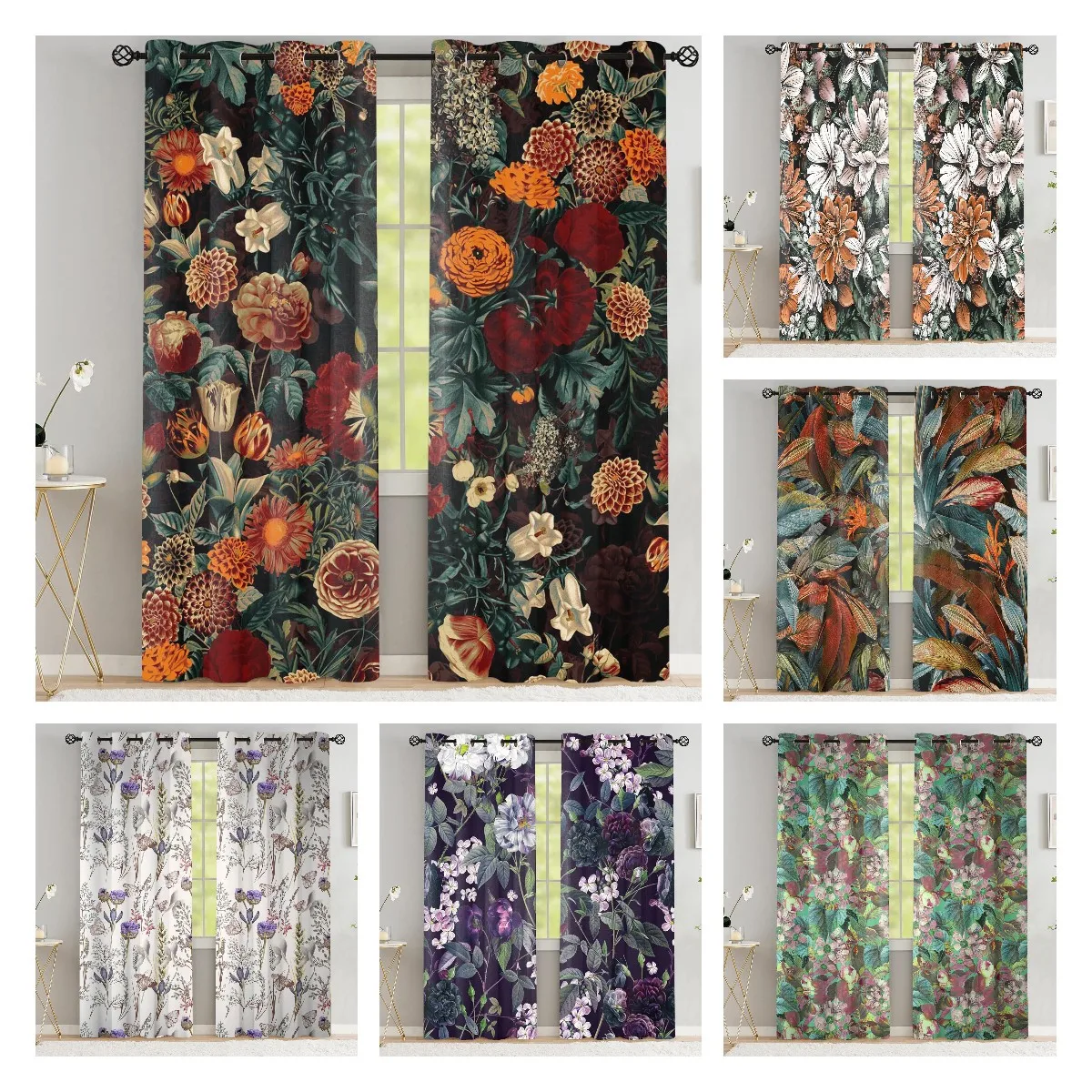 Classical Flowers Window Curtain Floral Blackout Curtains for The Bedroom Drapes In Living Room High Shading(70%-90%) 2 Panels
Classical Flowers Window Curtain Floral Blackout Curtains for The Bedroom Drapes In Living Room High Shading(70%-90%) 2 Panels