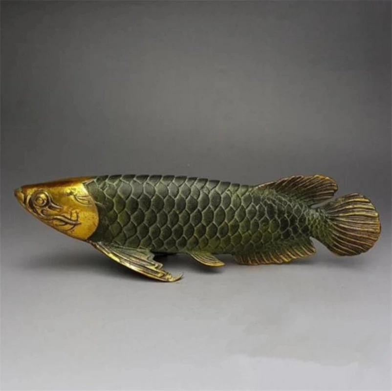Copper Statue Chinese bronze gilt old handwork lucky home decoration handicraft ' Fish '
Copper Statue Chinese bronze gilt old handwork lucky home decoration handicraft ' Fish '