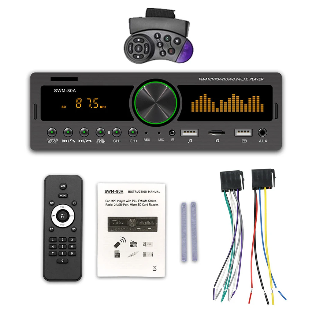 Car Single DIN MP3 Player USB Charging Front In-dash Bluetooth-compatible Handsfree Call AUX Input Radio Multimedia
Car Single DIN MP3 Player USB Charging Front In-dash Bluetooth-compatible Handsfree Call AUX Input Radio Multimedia