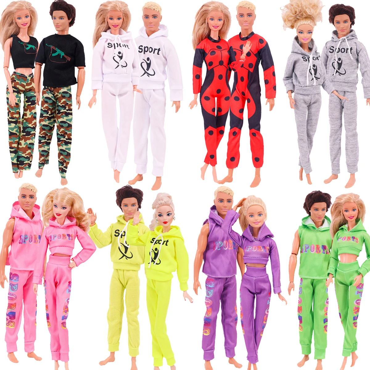 Barbies&Kens Clothes 2pcs Couple Outfit Sportswear Hero Camouflage Suit Daily Casual Wear Accessories Barbies Doll Clothes 
Barbies&Kens Clothes 2pcs Couple Outfit Sportswear Hero Camouflage Suit Daily Casual Wear Accessories Barbies Doll Clothes