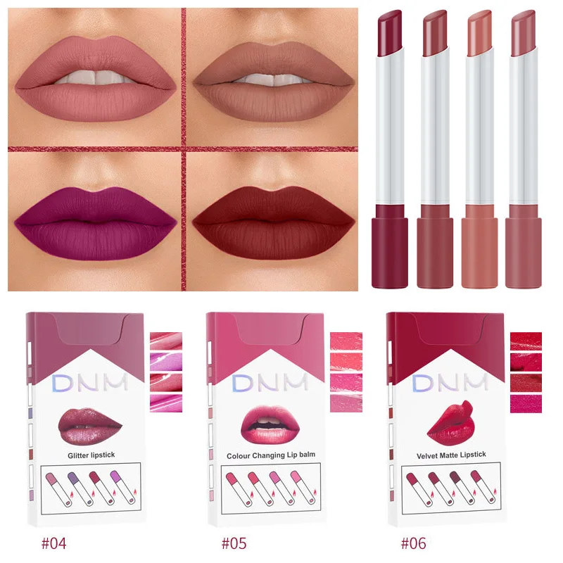 4 Colors Cigarette Tube Lipstick Set Matte Long Lasting Waterproof Lip Glaze Tints Matt Lip Gloss Lip Stick Makeup Cosmatics
4 Colors Cigarette Tube Lipstick Set Matte Long Lasting Waterproof Lip Glaze Tints Matt Lip Gloss Lip Stick Makeup Cosmatics