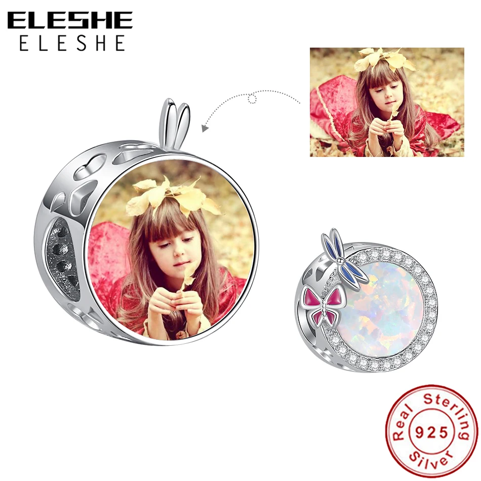 ELESHE 925 Sterling Silver Enamel Butterfly Dragonfly Beads with CZ Opal Custom Photo Charm Fit Original Bracelet DIY Jewelry
ELESHE 925 Sterling Silver Enamel Butterfly Dragonfly Beads with CZ Opal Custom Photo Charm Fit Original Bracelet DIY Jewelry