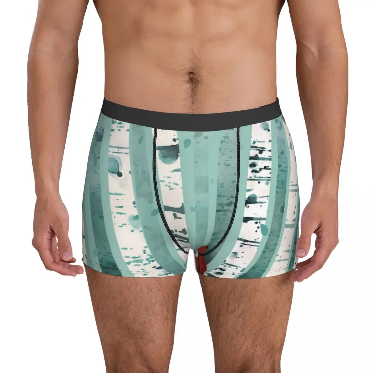 

Fox Underwear The Birches Man Panties Printed Classic Trunk Hot Boxer Brief Plus Size