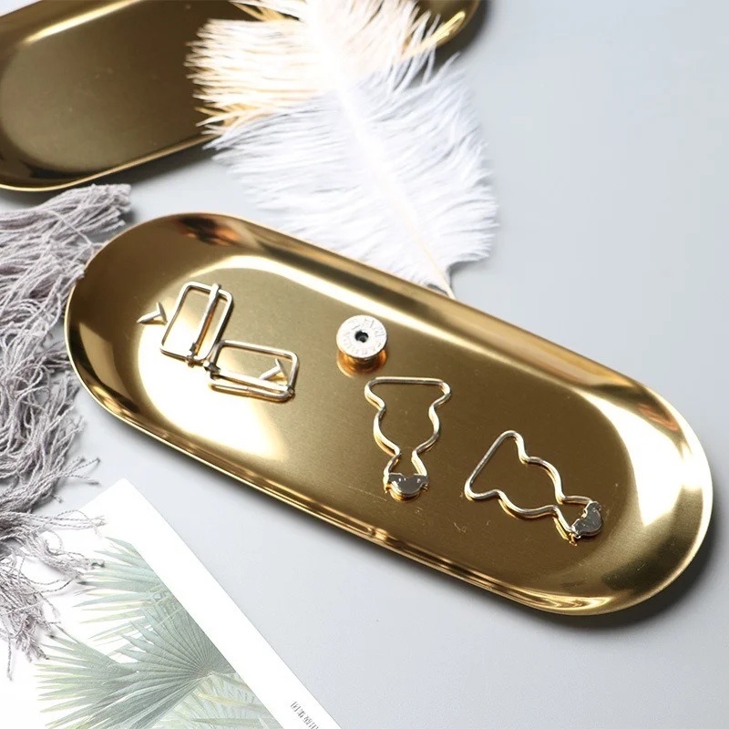 Nordic Style Oval Jewelry Storage Serving Tray Platter Stainless Steel Snack Tray Metal Storage Gold Decoration Home Organizer
Nordic Style Oval Jewelry Storage Serving Tray Platter Stainless Steel Snack Tray Metal Storage Gold Decoration Home Organizer