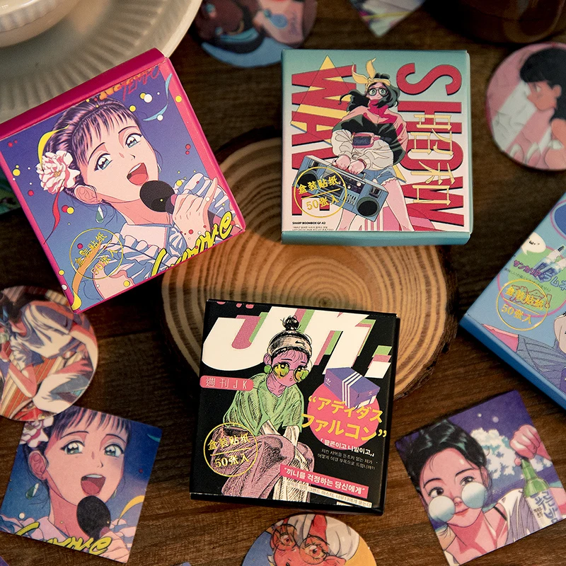 50pcs Retro Cartoon girl Stickers Aesthetic Stationery Decorative Sticker Diy Scrapbooking Diary Album Planner Collage Material
50pcs Retro Cartoon girl Stickers Aesthetic Stationery Decorative Sticker Diy Scrapbooking Diary Album Planner Collage Material