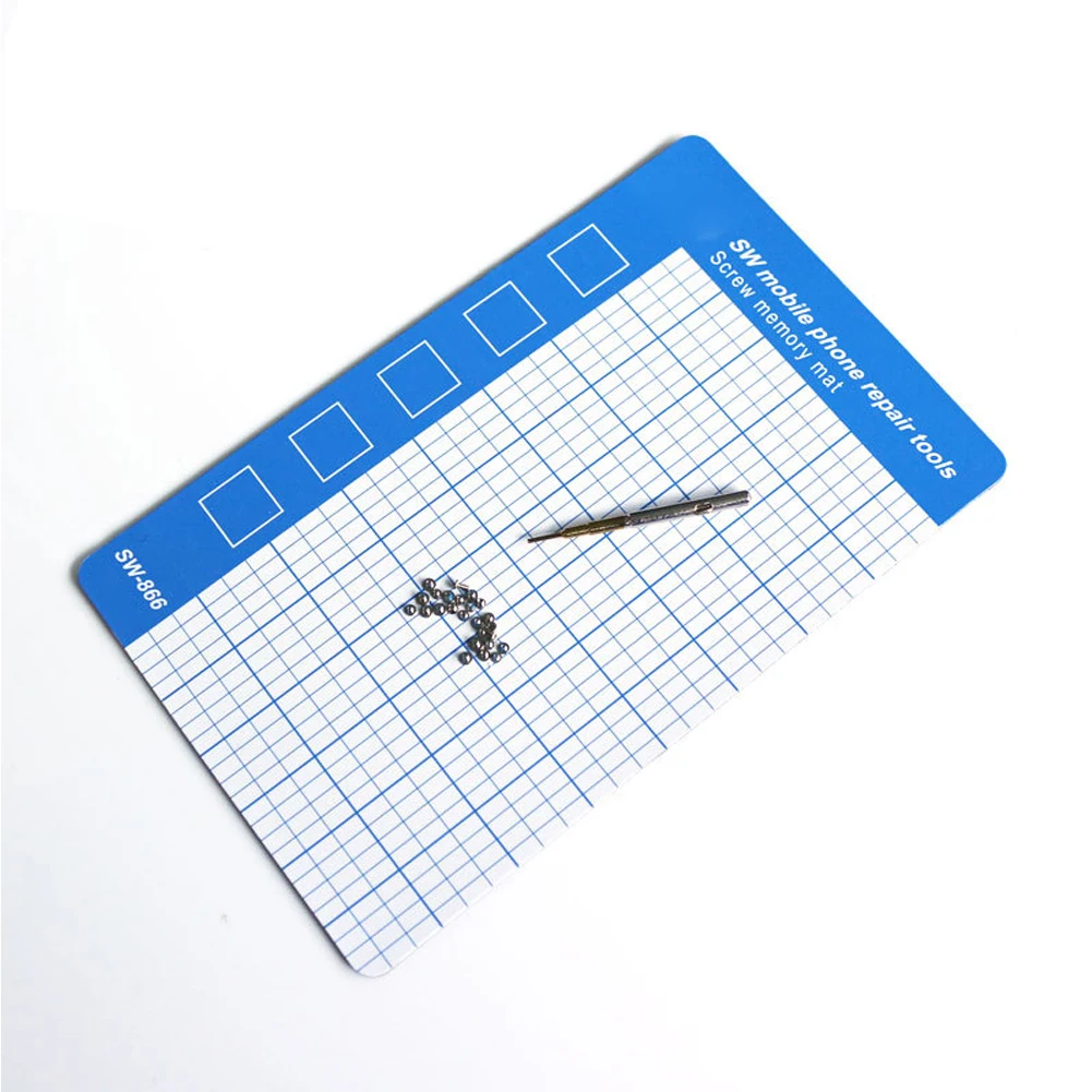 Magnetic Screw Memory Mat Mini Chart Work Pad For Little Small Screws Holds Repair Tools 145 X 90mm Hand Tool Set
Magnetic Screw Memory Mat Mini Chart Work Pad For Little Small Screws Holds Repair Tools 145 X 90mm Hand Tool Set