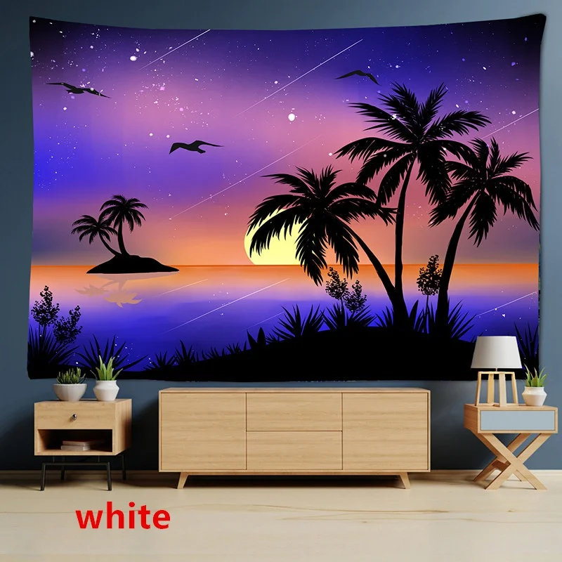 

Moon Tapestry Used for Home Decoration Background Cloth Forest and Psychedelic Starry Sky Tapestry Large Size Tapestry