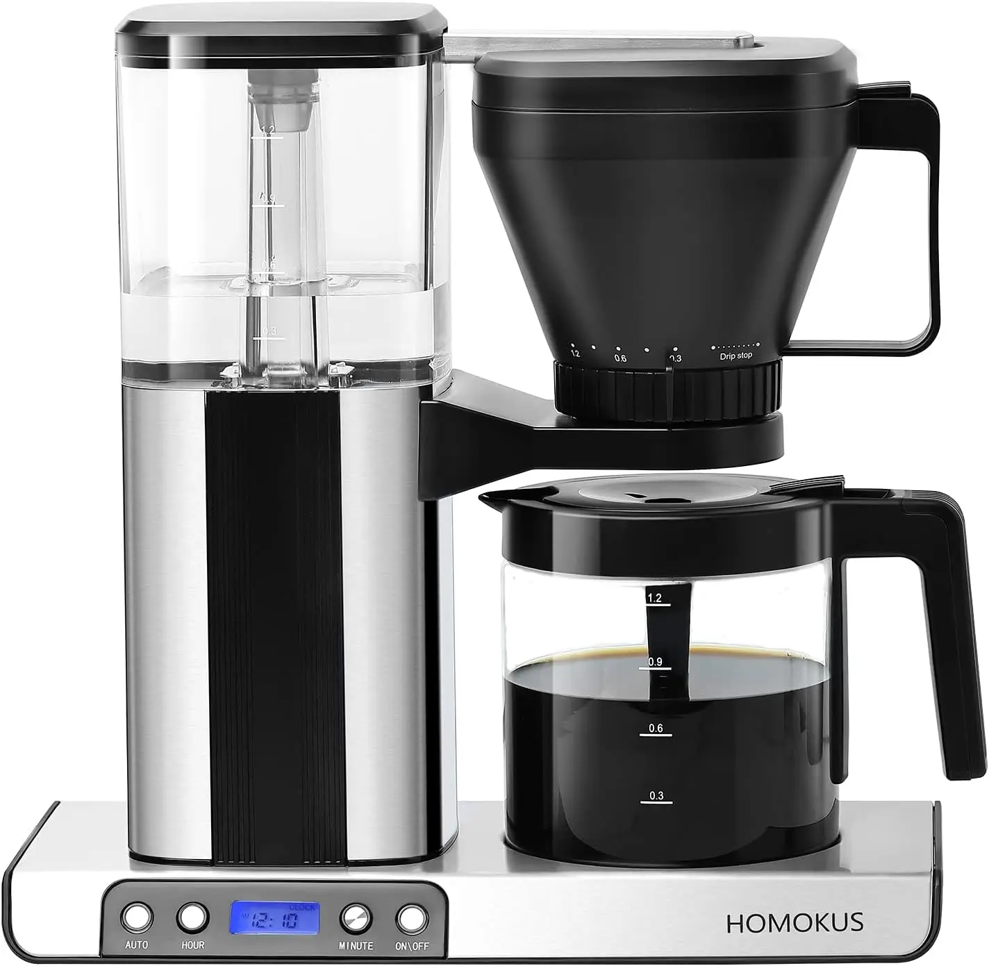 Cup Stainless Steel Programmable Coffee Maker with Timer - Drip Coffee Machine with Glass Carafe - Polished Silver - 40 Oz - 1.2
Cup Stainless Steel Programmable Coffee Maker with Timer - Drip Coffee Machine with Glass Carafe - Polished Silver - 40 Oz - 1.2