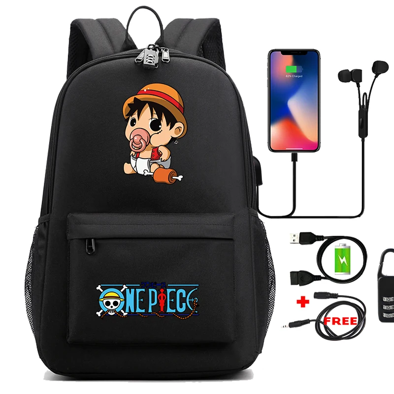 

Anime One Piece Teenage Back To School Rucksack School Bag for Boy Girl Mochilas Cartoon Backpack Laptop Bagpack Christmas Gifts