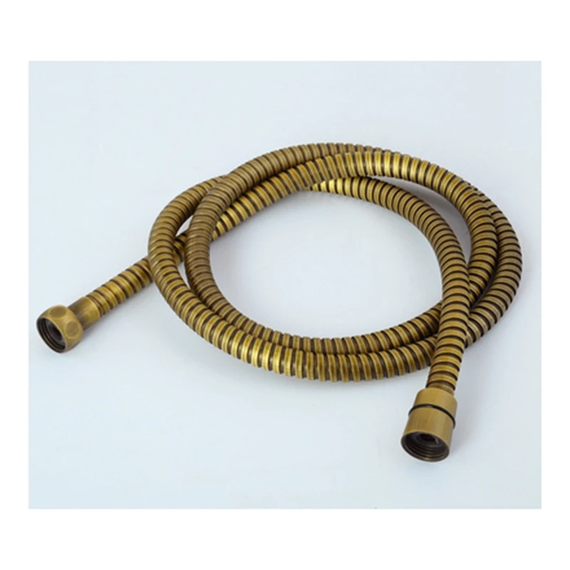 Antique Gold Flexible Shower Hoses Black Explosion-proof Double Buckles 1.5m Retractable Plumbing Hosepipe Bathroom Accessories 
Antique Gold Flexible Shower Hoses Black Explosion-proof Double Buckles 1.5m Retractable Plumbing Hosepipe Bathroom Accessories
