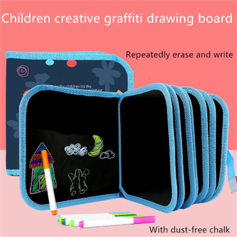 6/10/14/16 Pages Portable Soft Chalk Drawing Board Baby DIY Drawing Book Coloring Book with Water Chalk Kid Painting Blackboard
6/10/14/16 Pages Portable Soft Chalk Drawing Board Baby DIY Drawing Book Coloring Book with Water Chalk Kid Painting Blackboard