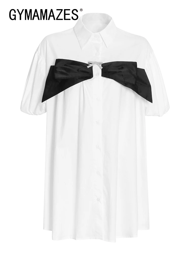 GYMAMAZES Solid Minimalist Shirt For Woman Lapel Collar Short Sleeve Single Breasted Loose Blouses Female 2022 Summer Clothing
GYMAMAZES Solid Minimalist Shirt For Woman Lapel Collar Short Sleeve Single Breasted Loose Blouses Female 2022 Summer Clothing