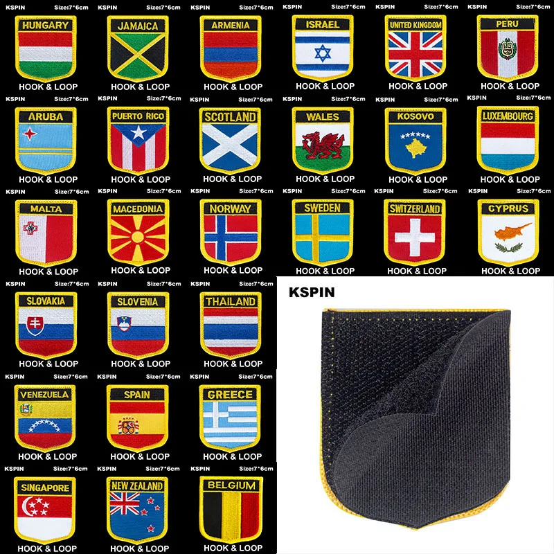Hook Loop FLag Patch Embroidered Armband Stickers 3D Tactical Badge for Cloth Backpack Airsoft Patches
Hook Loop FLag Patch Embroidered Armband Stickers 3D Tactical Badge for Cloth Backpack Airsoft Patches