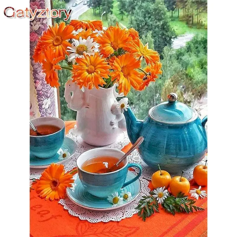 GATYZTORY 60x75cm Painting By Numbers For Adults Handmade Flower Diy Framed Oil Picture By Number Home Decoration Wall Artcraft 
GATYZTORY 60x75cm Painting By Numbers For Adults Handmade Flower Diy Framed Oil Picture By Number Home Decoration Wall Artcraft