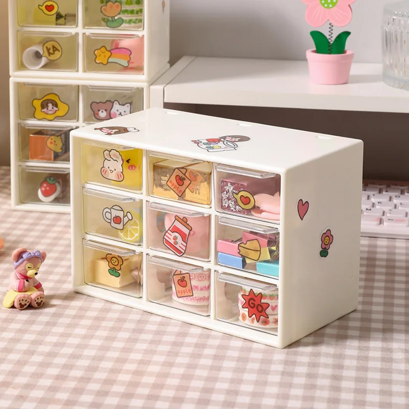 Desktop Stationery & Jewelry Sundries Storage Box Dustproof Drawer Type Cute Multifunction Storage Box Desktop Organizer
Desktop Stationery & Jewelry Sundries Storage Box Dustproof Drawer Type Cute Multifunction Storage Box Desktop Organizer