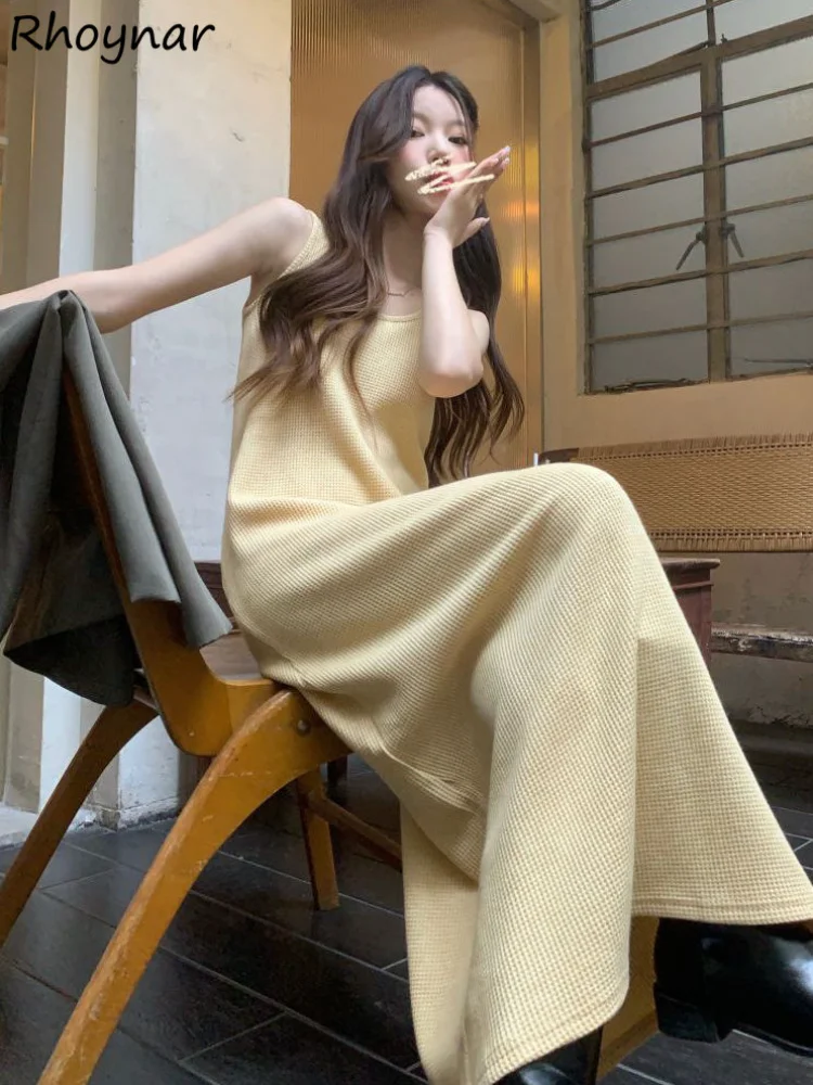 Sleeveless Dresses Women Ankle Length Elegant Hot Sale Lady Inside Aesthetic Casual Tender Basic Autumn Ins Solid Mujer Vestidos
Sleeveless Dresses Women Ankle Length Elegant Hot Sale Lady Inside Aesthetic Casual Tender Basic Autumn Ins Solid Mujer Vestidos