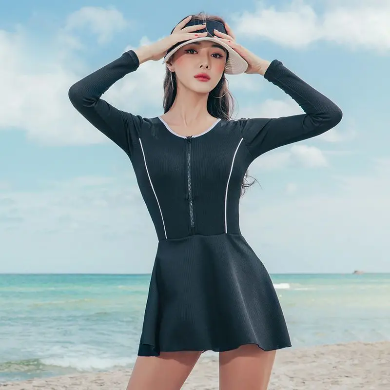 Women's Swimsuit Cover Flesh Slim Dress Outdoor Sun Protection Long-Sleeved Student Conservative Sports Swimming Class Swimwear
Women's Swimsuit Cover Flesh Slim Dress Outdoor Sun Protection Long-Sleeved Student Conservative Sports Swimming Class Swimwear