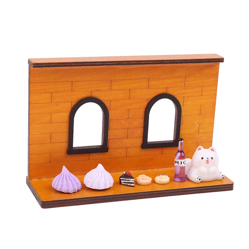 Dollhouse Miniture Double window wall wooden frame background board Model Furniture Decoration DIY Toys
Dollhouse Miniture Double window wall wooden frame background board Model Furniture Decoration DIY Toys