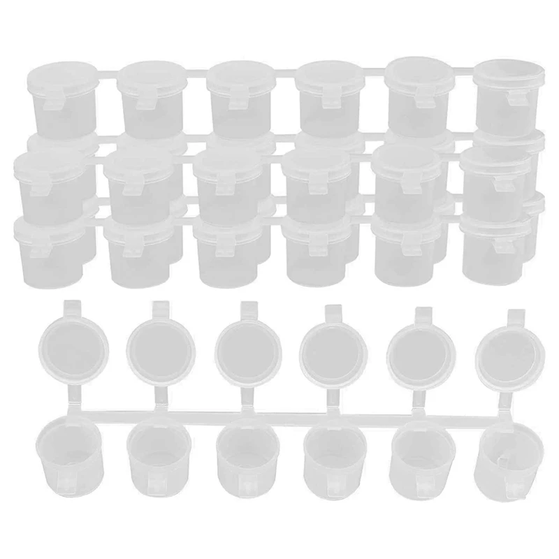 5 Strips 30 Pots Empty Paint Strips Paint Cup Pots, 10Ml/ 0.35Oz Mini Paint Pot Strips Clear Plastic Storage Containers
5 Strips 30 Pots Empty Paint Strips Paint Cup Pots, 10Ml/ 0.35Oz Mini Paint Pot Strips Clear Plastic Storage Containers