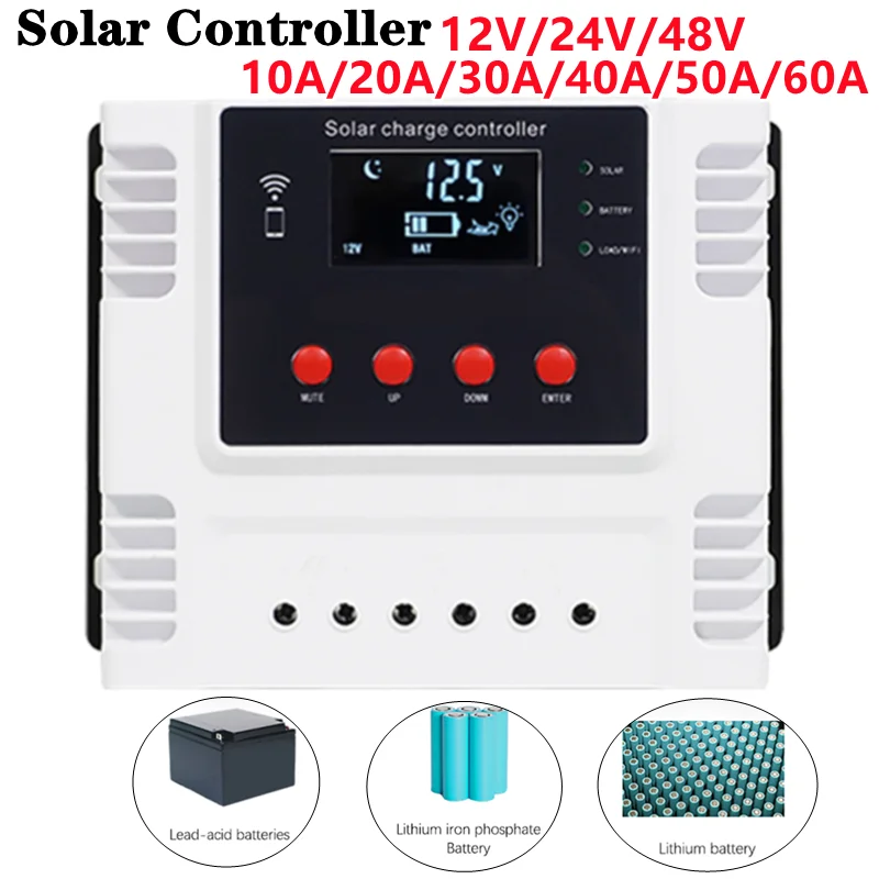 PWM Power Transfer Switch Solar Charge Controller for Solar wind System LCD Display 10A/20A/30A/40A/50A/60A 12V/24V/48V
PWM Power Transfer Switch Solar Charge Controller for Solar wind System LCD Display 10A/20A/30A/40A/50A/60A 12V/24V/48V