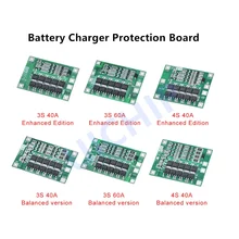 3S/4S 40A 60A Li-ion Battery Charger Protection Board 18650 BMS For Drill Motor 11.1V 12.6V/14.8V 16.8V Enhance/Balance