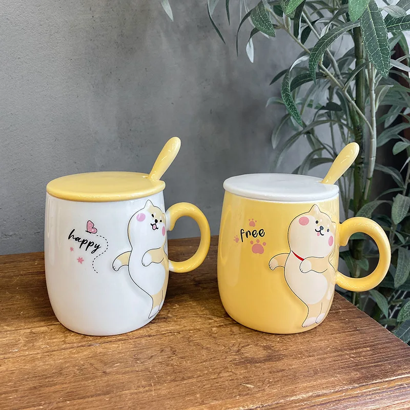 400ML Mug Literature And Art Fresh Chai Dog Ceramic Mugs With Cover Spoons Creative Mark Cup Cartoon Lovely Coffee Milk Cups
400ML Mug Literature And Art Fresh Chai Dog Ceramic Mugs With Cover Spoons Creative Mark Cup Cartoon Lovely Coffee Milk Cups