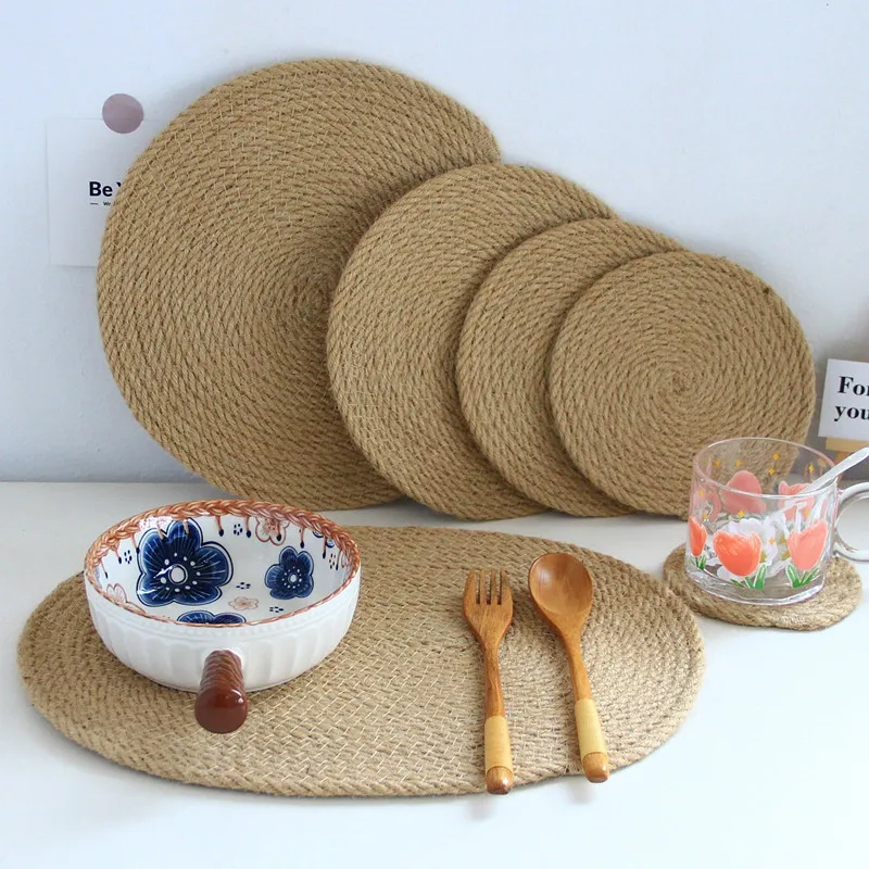 Japanese Style Linen Straw Woven Placemat Heat Insulation Pad Drink Coffee Cup Coaster Pot Holder Bowl Mat Kitchen Table Decor
Japanese Style Linen Straw Woven Placemat Heat Insulation Pad Drink Coffee Cup Coaster Pot Holder Bowl Mat Kitchen Table Decor
