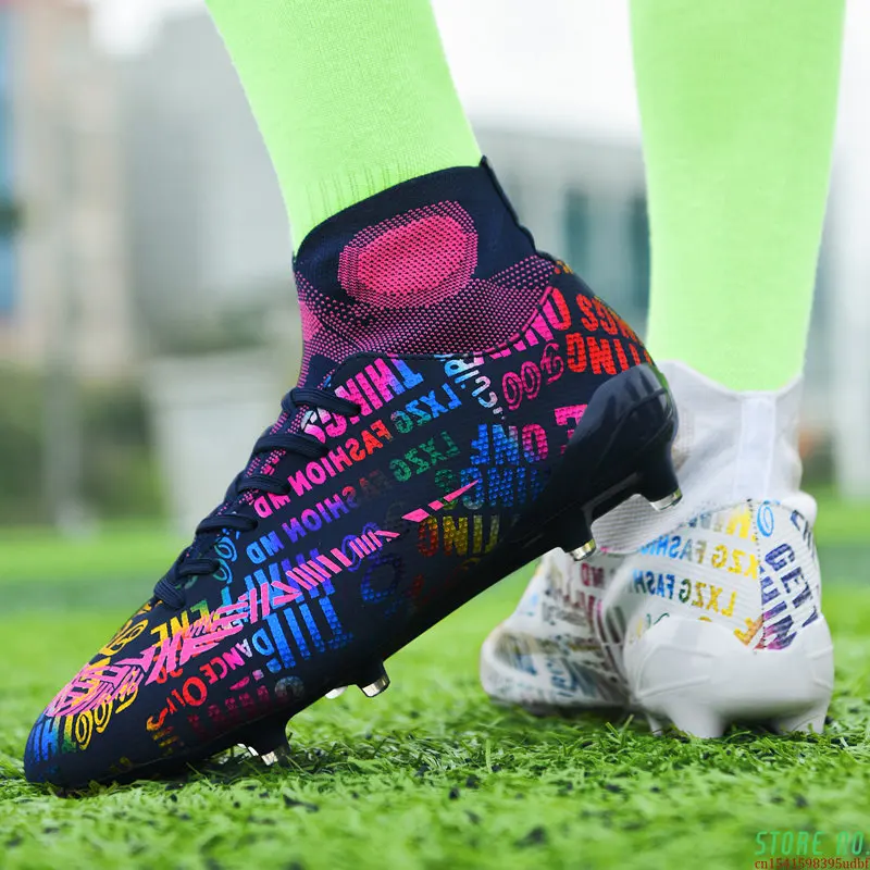 

Football Shoes TF/FG Male Soccer Sports Shoe for Men Studded Boot Genuine Futsal Professional Field Sneaker Cleats