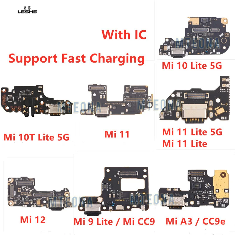 

Плата зарядного устройства Flex для Xiaomi Mi 10 10T Lite 5G 11 Mi 12 9 Mi A3 CC9 CC9e USB-порт соединитель док-станция зарядный гибкий кабель
