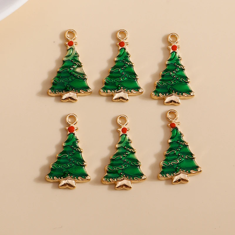 10pcs 14x24mm Cute Enamel Christmas PineTree Charms Pendant for Jewelry Making DIY Earrings Necklaces Handmade Bracelets Gifts
10pcs 14x24mm Cute Enamel Christmas PineTree Charms Pendant for Jewelry Making DIY Earrings Necklaces Handmade Bracelets Gifts
