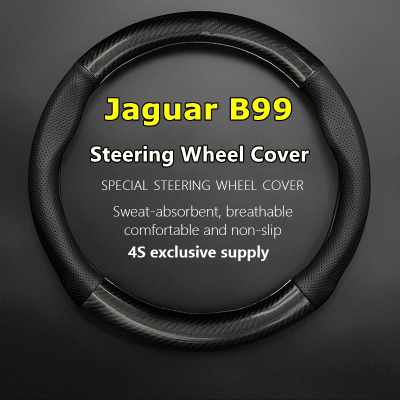 

Non-slip Case For Jaguar B99 Steering Wheel Cover Genuine Leather Carbon Fiber 2010 2011 2012