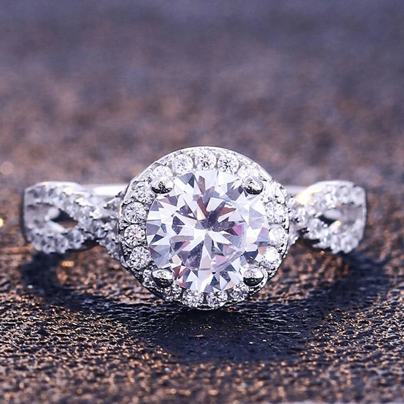 Exquisite Fashion Round Cut White Cubic Zirconia Rings For Women Wedding Band Engagement Banquet Party Jewelry Charm Ring
Exquisite Fashion Round Cut White Cubic Zirconia Rings For Women Wedding Band Engagement Banquet Party Jewelry Charm Ring