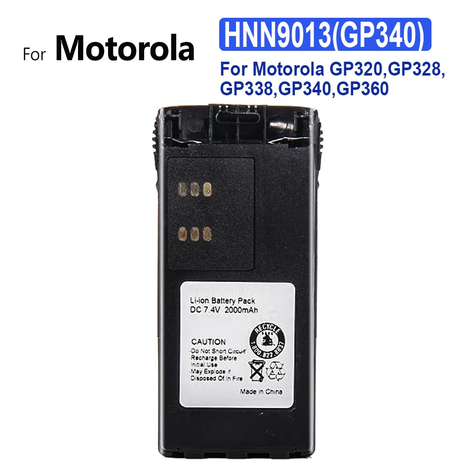 Replacement Battery HNN9013 (GP340) for Motorola GP320, GP328, GP338, GP340, GP360, GP380 Walkie Talkie 2000mAh
Replacement Battery HNN9013 (GP340) for Motorola GP320, GP328, GP338, GP340, GP360, GP380 Walkie Talkie 2000mAh