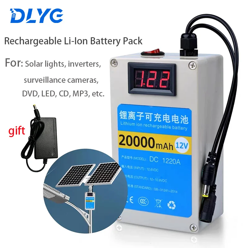 12V Outdoor Power Bank Polymer Rechargeable Li-ion Battery Pack 30AH High Current,for LED Solar Light 4G Camera Car Power Supply
12V Outdoor Power Bank Polymer Rechargeable Li-ion Battery Pack 30AH High Current,for LED Solar Light 4G Camera Car Power Supply
