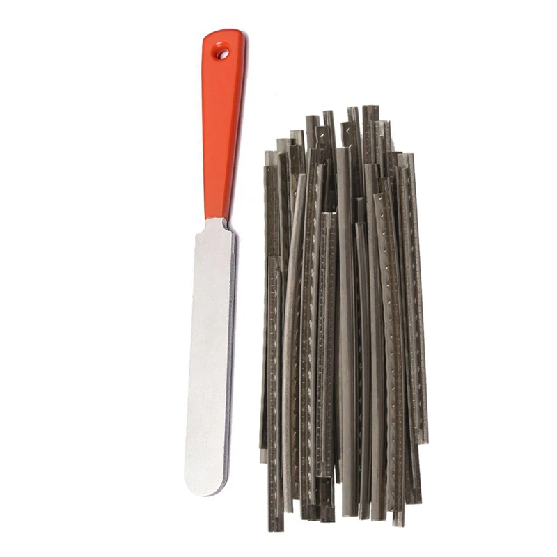 1Pcs Luthier File Stainless Steel Narrow Dual Cutting Edge Tool & 24Pcs 2.9MM Acoustic Electric Guitar Fret Wire Set
1Pcs Luthier File Stainless Steel Narrow Dual Cutting Edge Tool & 24Pcs 2.9MM Acoustic Electric Guitar Fret Wire Set