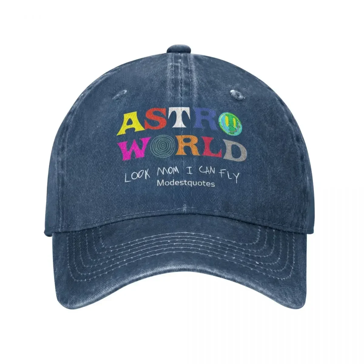 Бейсболка ASTROWORLD Look Mom I Can Fly Снэпбэк Кепка с эффектом потертости С КАКТУСОМ и
