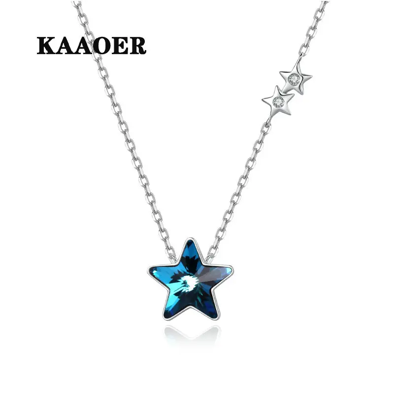 KAAOER 2022 NEW 100% S925 New fashion trend high-end Crystal Wishing Star necklace Clavicle chain pendant anniversary gift
KAAOER 2022 NEW 100% S925 New fashion trend high-end Crystal Wishing Star necklace Clavicle chain pendant anniversary gift