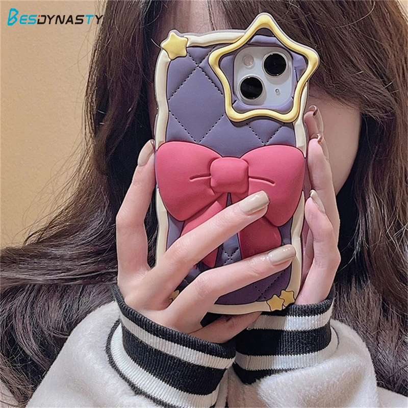 BESD Japan Cute 3D Bowknot Diamond Lattice Phone Case For IPhone 13 Mini Pro Max Lovely Star Lens Protective Soft Silicone Cover
BESD Japan Cute 3D Bowknot Diamond Lattice Phone Case For IPhone 13 Mini Pro Max Lovely Star Lens Protective Soft Silicone Cover