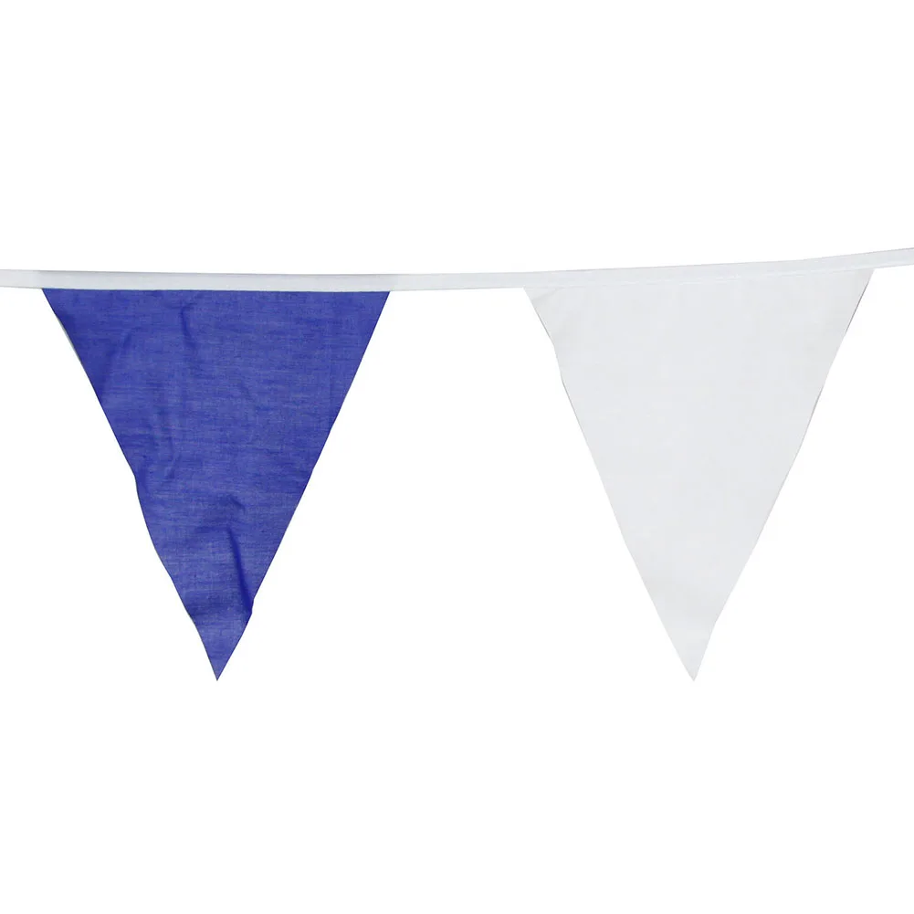 

Birthday Garden Party Holiday Flags Party Flags Flags Garden Bunting 17.46cm Gorgeous Sheen Triangle White&Blue