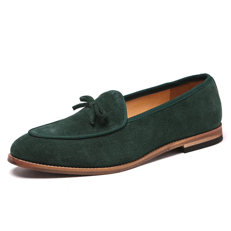 Nubuck Leather Men's Shoes Fashion Bow Men's Casual Shoes Slip on Loafers for Men Flats Comfortable Men Elegant Driving Shoes
Nubuck Leather Men's Shoes Fashion Bow Men's Casual Shoes Slip on Loafers for Men Flats Comfortable Men Elegant Driving Shoes