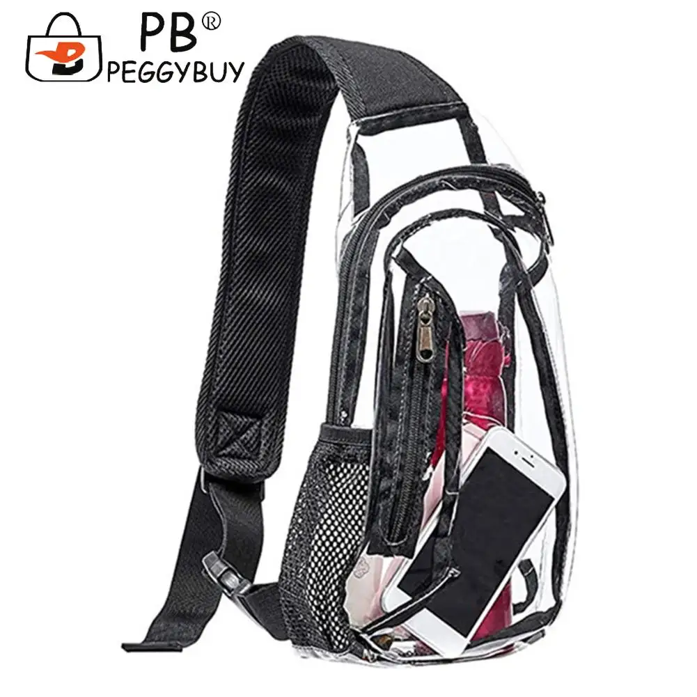 Unisex Portable Transparent PVC Shoulder Crossbody Chest Bags Casual All-match Zipper Large Capacity Toiletry Messenger Bags
Unisex Portable Transparent PVC Shoulder Crossbody Chest Bags Casual All-match Zipper Large Capacity Toiletry Messenger Bags