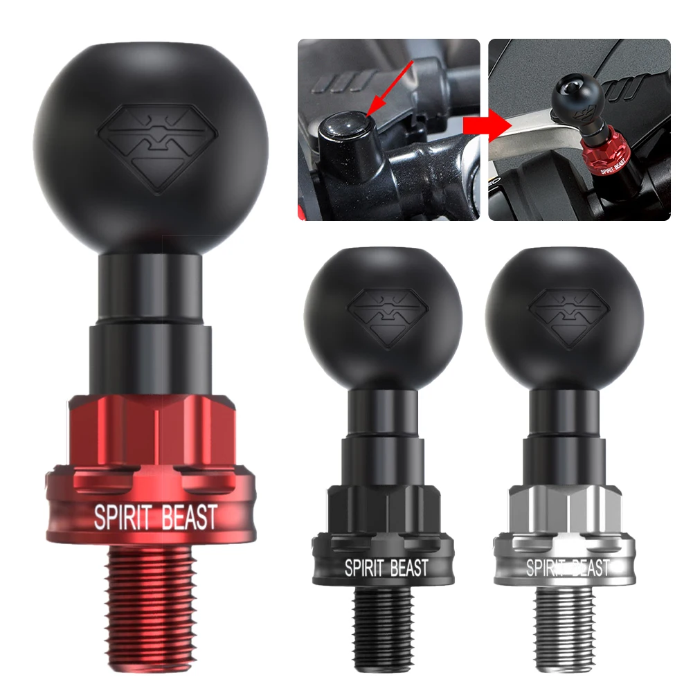 Motorcycle Rearview Mirror Ball Mount Base Aluminum Alloy M8/M10 Ball Head Adapter for MTB Gopro Mount for Honda Suzuki
Motorcycle Rearview Mirror Ball Mount Base Aluminum Alloy M8/M10 Ball Head Adapter for MTB Gopro Mount for Honda Suzuki