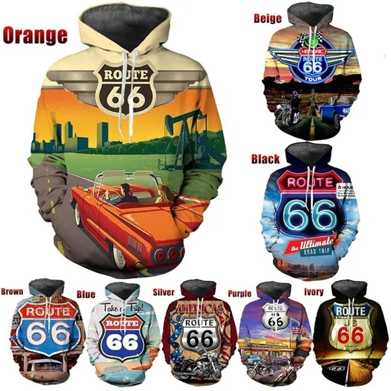 Men's Fashion Printed Hoodies Route 66 Sweatshirt New Fashion Casual Road Pullover Tops Plus Size Oversized Pullovers Hoodie Men
Men's Fashion Printed Hoodies Route 66 Sweatshirt New Fashion Casual Road Pullover Tops Plus Size Oversized Pullovers Hoodie Men