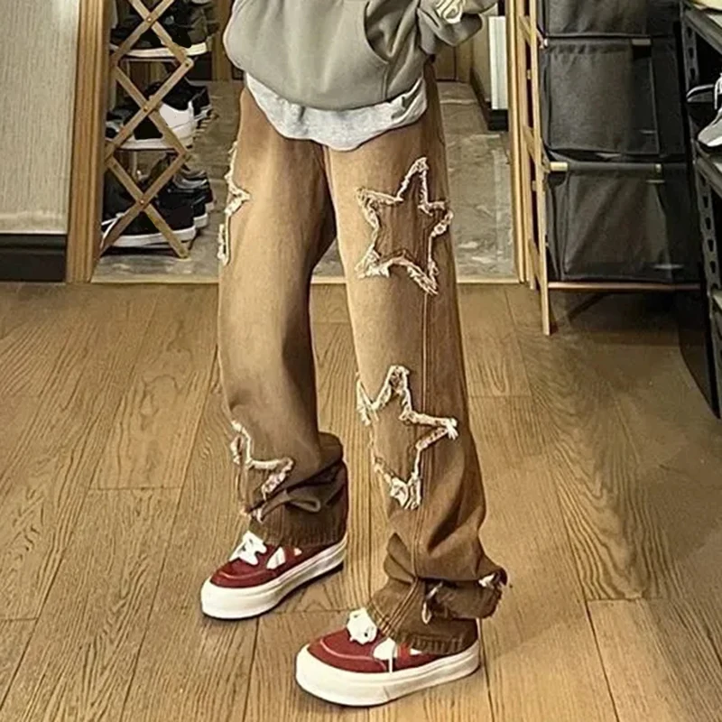 Rimocy Star Patchwork Vintage Baggy Jeans for Women 2023 Y2K High Waist Straight Pants Woman Streetwear Hip Hop Denim Pants
Rimocy Star Patchwork Vintage Baggy Jeans for Women 2023 Y2K High Waist Straight Pants Woman Streetwear Hip Hop Denim Pants