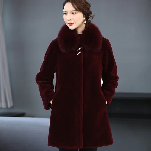 Fox Fur Collar Coat Female Winter 2022 100% Real Sheep Shearing Coats Women Wool Jackets Elegant Jaqueta Feminina Gxy192
Fox Fur Collar Coat Female Winter 2022 100% Real Sheep Shearing Coats Women Wool Jackets Elegant Jaqueta Feminina Gxy192