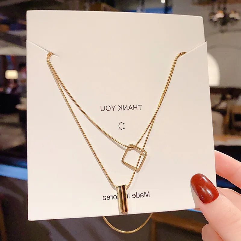 Popular Jewelry Gift Luxury Fashion Temperament Multi Layer Clavicle Necklace Women's Simple Personality Fashion Cool Wind
Popular Jewelry Gift Luxury Fashion Temperament Multi Layer Clavicle Necklace Women's Simple Personality Fashion Cool Wind