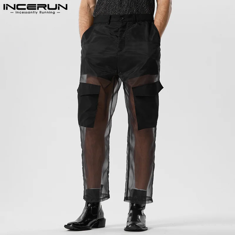 INCERUN Men Pants Mesh Patchwork Button Joggers Transparent Pockets Straight Trousers Men Streetwear 2023 Fashion Pantalon S-5XL
INCERUN Men Pants Mesh Patchwork Button Joggers Transparent Pockets Straight Trousers Men Streetwear 2023 Fashion Pantalon S-5XL