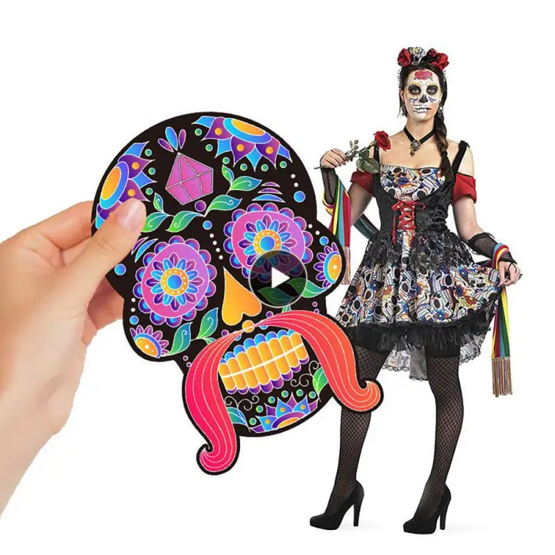 Diy Drawing Toys Day Of The Dead Ornament Halloween Scratch Paper Colorful Funny Scratch Cards Educational Toys Creative
Diy Drawing Toys Day Of The Dead Ornament Halloween Scratch Paper Colorful Funny Scratch Cards Educational Toys Creative