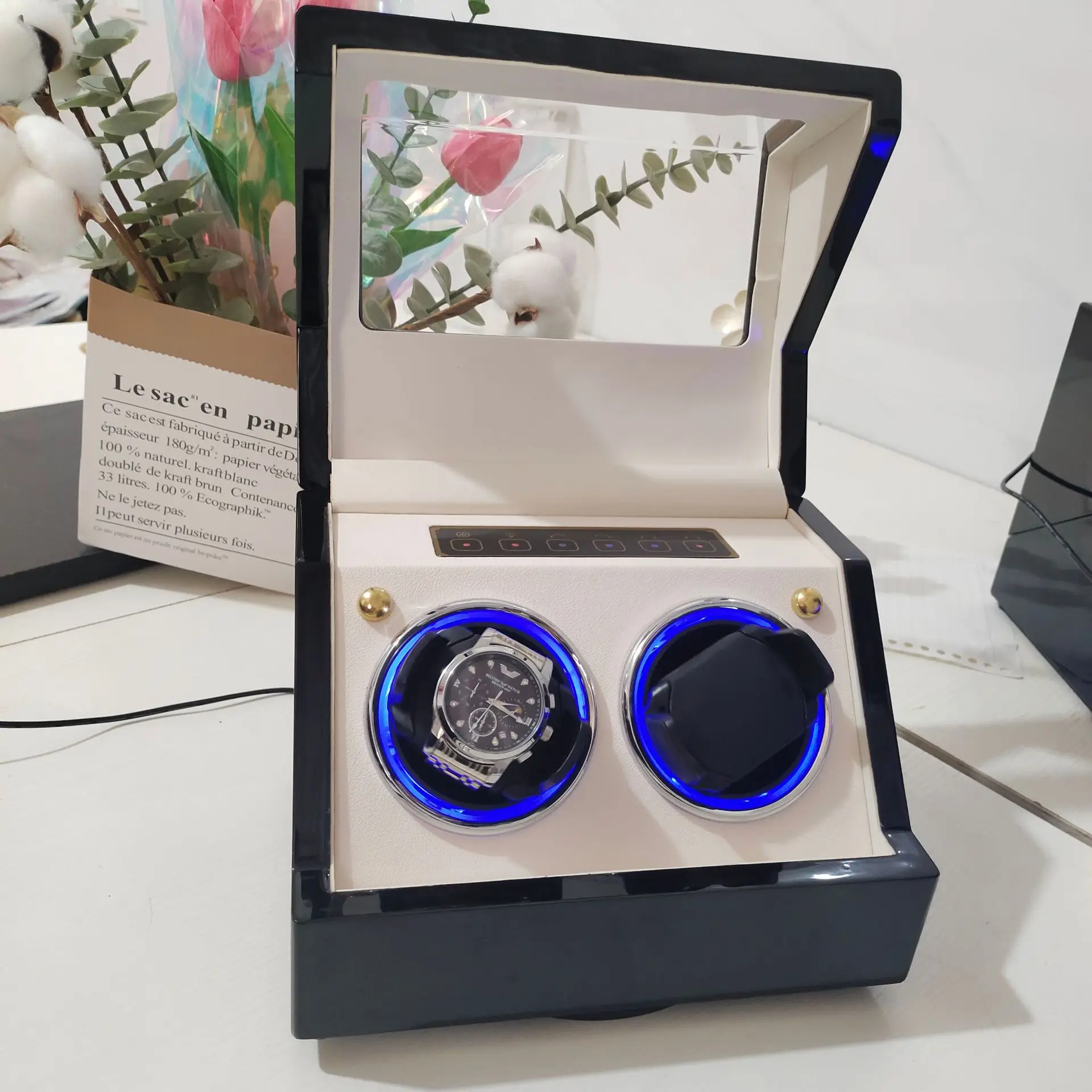 Touch Screen Watch Winders for Mechanical Watches Automatic Rotator Holder Black Cabinet Storage Box Display Box Quiet No Noise
Touch Screen Watch Winders for Mechanical Watches Automatic Rotator Holder Black Cabinet Storage Box Display Box Quiet No Noise