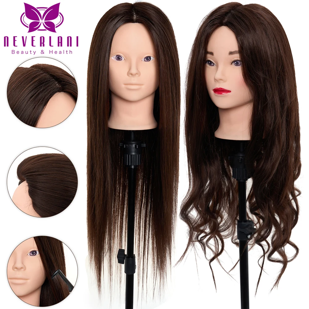 NEVERLAND Training Head with 60% Real Human Hair 26-28 Inch Makeup Braiding Hairdresser Doll Head Hair Styling Training Head Kit
NEVERLAND Training Head with 60% Real Human Hair 26-28 Inch Makeup Braiding Hairdresser Doll Head Hair Styling Training Head Kit
